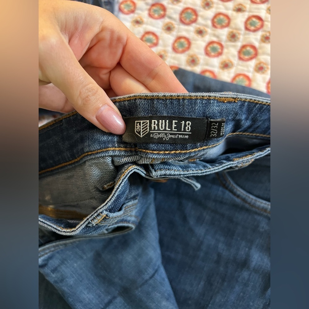 (3) Bundle Rule 18 Bobby Jones Buckle Relaxed Straight Jeans size 32x32 - Picture 5 of 8